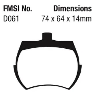 For MG Midget 1963-1979 EBC DP4127R Yellowstuff Front Brake Pads - Изображение 2 из 3