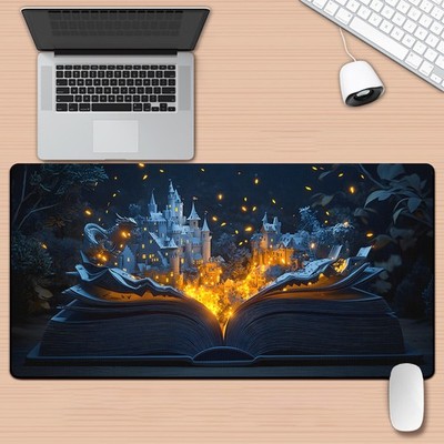 40*90cm Magic Book Design XXL Mousepad-HD Printed,Non-Slip Rubber Base Desk