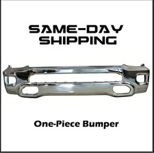 Chrome Front Bumper Face Bar For 2019-2024 Dodge Ram 1500 With Fog Light Holes