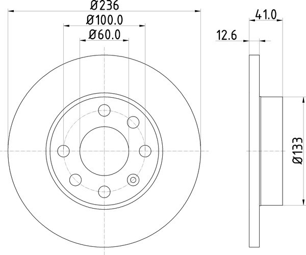 DON PCD11202 236mm Front Brake Disc Set Fits Bedford Chevrolet Opel Vauxhall