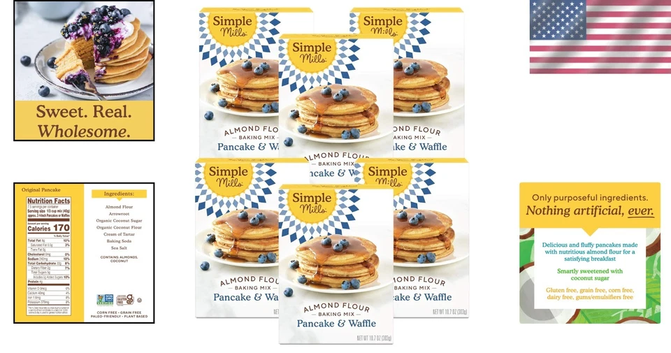 Mezcla de harina de almendras y gofres Paleo Friendly - Paquete de 6 Foto 2 de 4
