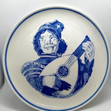 Musician Design Small Plate Hand Painted Approx. 16cm Delft Blau Holland Royal G