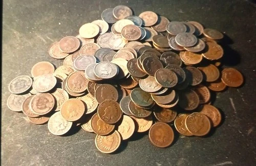 50 Indian Cent Penny Roll, Mixed Dates, Good-Fine, Great Gift, 1905 & 1899 Ends