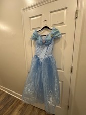 Cinderella Disney Girls Costume Dress with Tiara Size M 7-8
