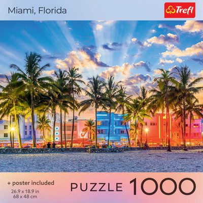 Miami, Florida 1000 Pc Jigsaw Puzzle, Brand New-Sealed Box!