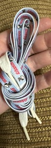 Vtg Snoopy Shoe Lasting Impressions 36” Peanuts SNOOPY Shoelaces —BLUE RARE HTF