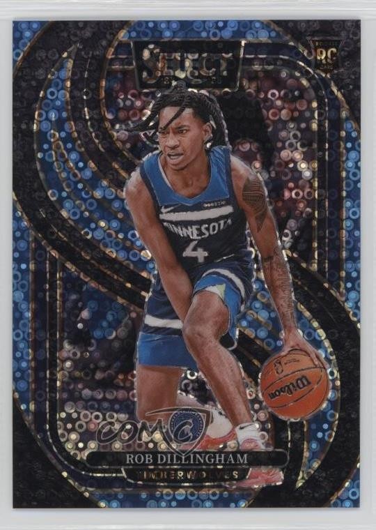 2024 Select Premier Level Light Blue Disco Prizm 20/99 Rob Dillingham #187 0j99