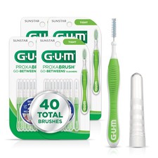 GUM Proxabrush Go-Betweens - Tight - Interdental 10 Count Pack of 4 , Green
