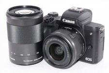 Exc 5/Less than 1000 shots Canon EOS Kiss M2 Double Lens From JAPAN u10642