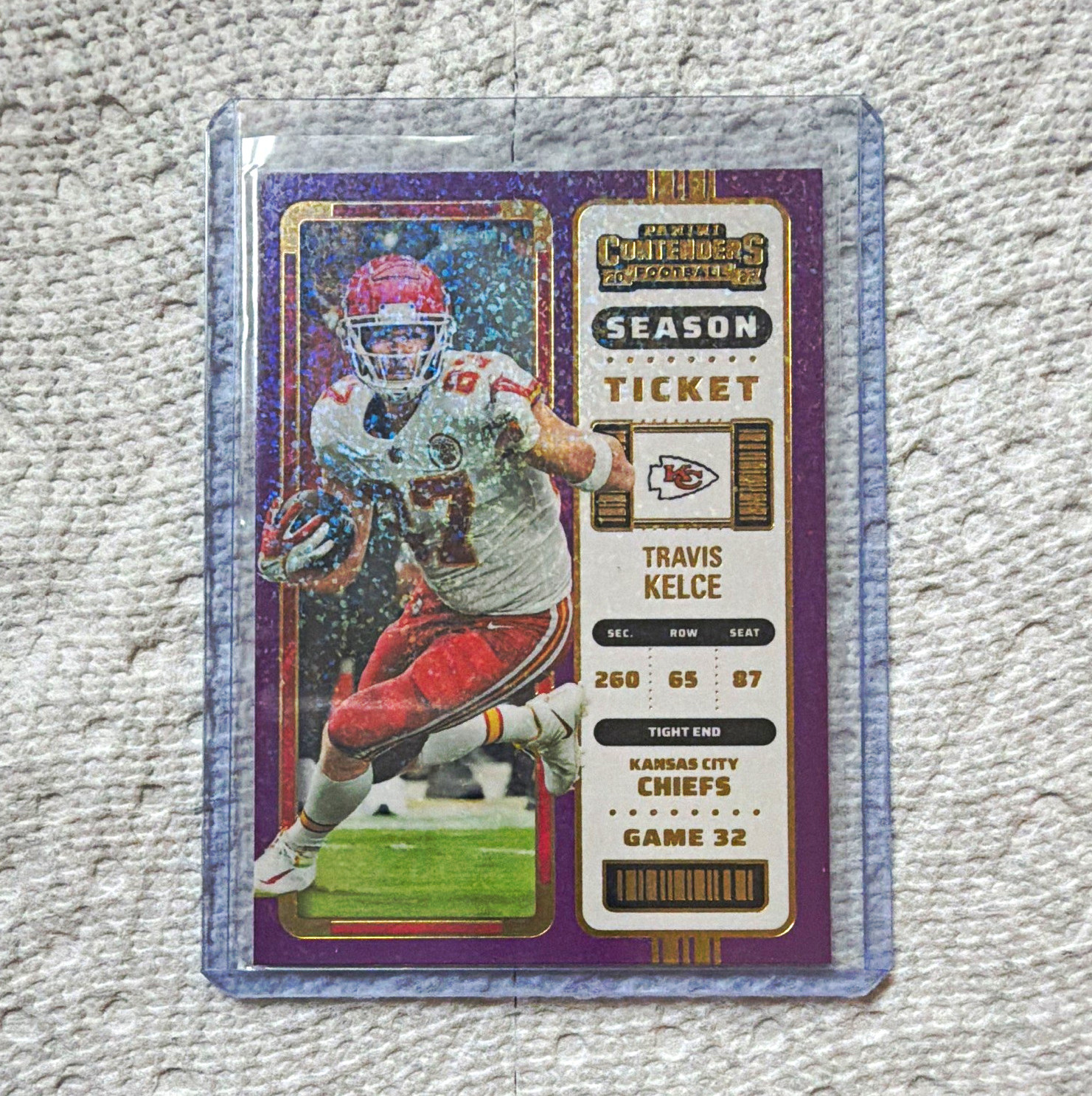 Panini 2022 Contenders Football Travis Kelce #59 Season Ticket Stardust Chiefs