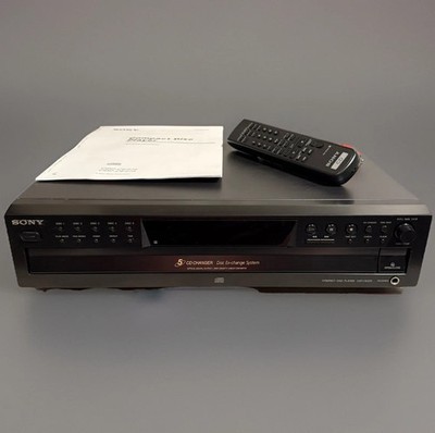 Sony CDP-CE375 5-Disc Changer CD Compact Disc Player Optical Out Remote Tested