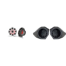 Kicker 45KM654L 6.5" LED Marine Speakers and Front-Kick 6.5in Speaker Pods Co...