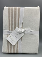 Pottery Barn Riviera Striped Blackout Panel Drape Curtain Sandalwood 96" Q124