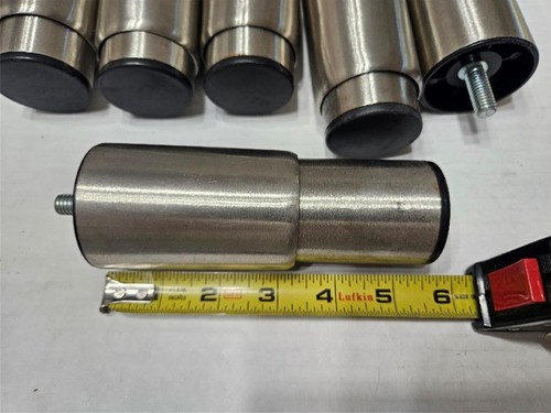 6er Set Kason 1760 Serie Edelstahl plattierte Beine verstellbarer Fuß 4" bis 5,5" - Bild 2 von 6