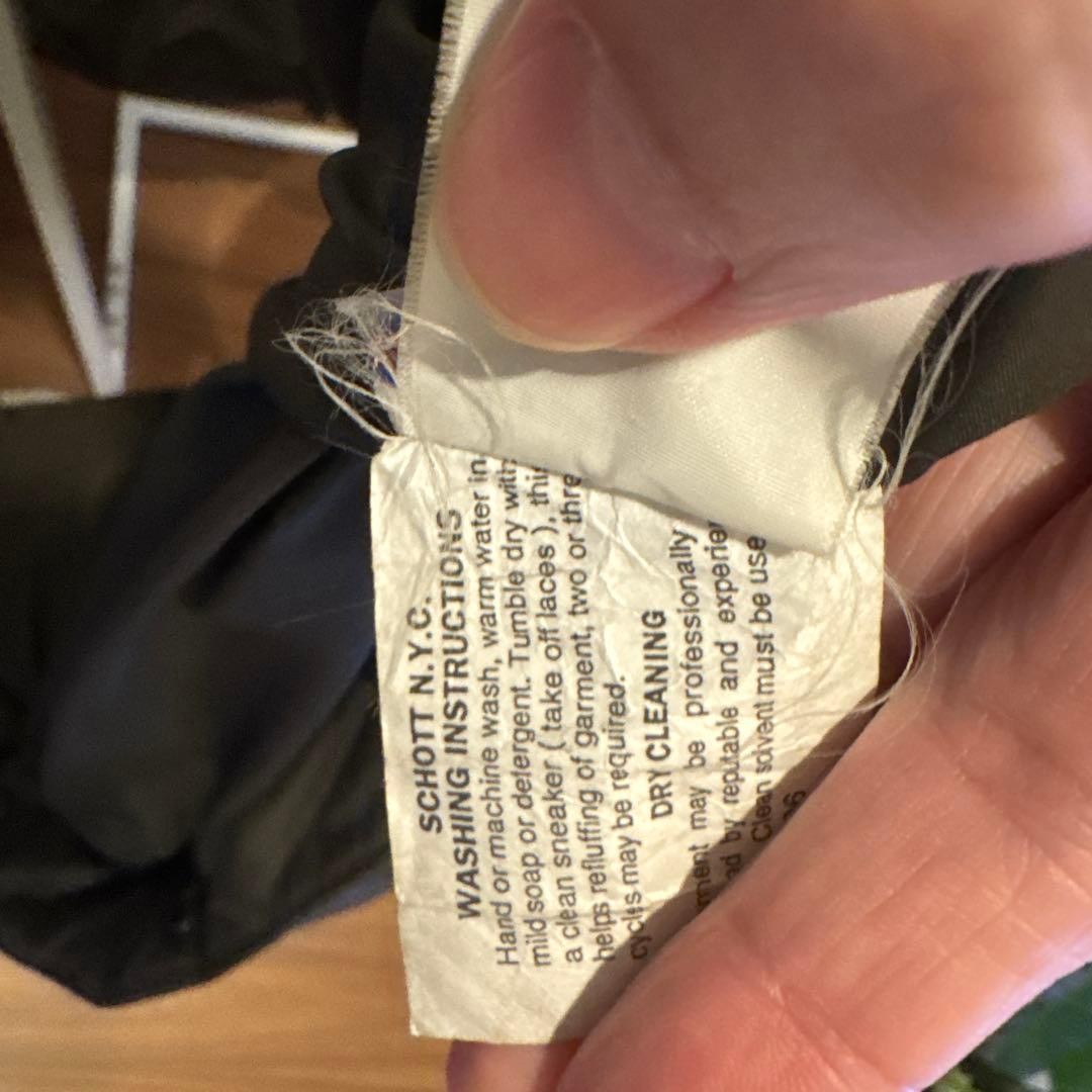 Dark Brown Schott Down Jacket, Size Large - image 7