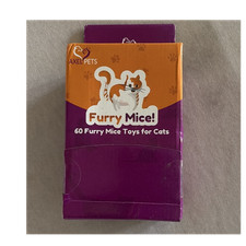 Axel Pets Furry Mice Cat Toys 60 Pack Encourages Exercise Hunting Instincts