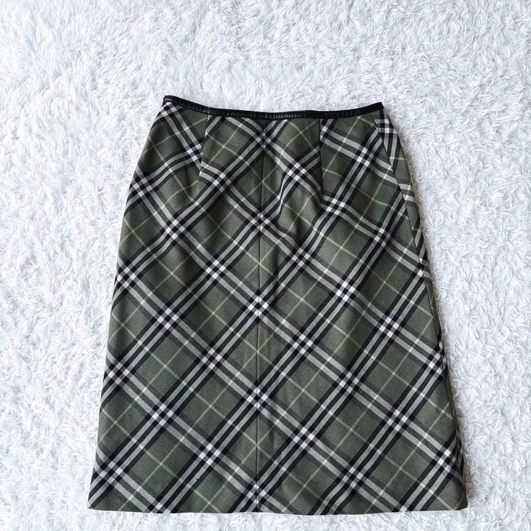 Burberry Blue Label A-line Skirt Nova Check Rare Color Midi Knee-Length image 3