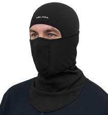 MELASA Winter Balaclava Face Mask for Cold Weather Thermal One Size, Black 