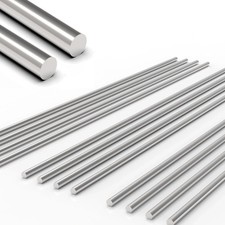 12Pcs 3 mm x 300 mm 304 Stainless Steel Round Rod, Metal Shaft, Stainless Steel