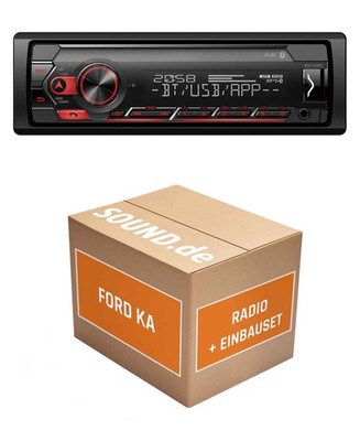 Autoradio Pioneer MVH-S320BT für Ford Ka Typ RBT Bluetooth USB