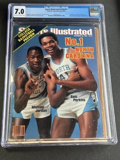 1983 Time Inc Sports Illustrated #V59 #23 1st Michael Jordan Perkins CGC 7