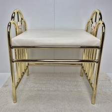 Vtg 80s 1987 Rosalco Hollywood Regency Style Vanity Chair/Bench/Stool Commodore