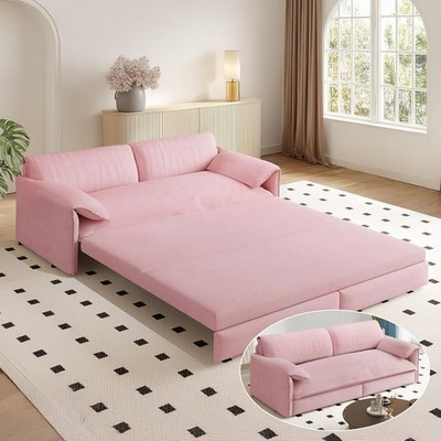 66'' Queen Sofa Bed 3-in-1 Multi-Functional Convertible Sleeper Pull Out Sofa Bed