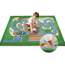 1.3" Thick Educational Baby Floor Play Mat 59X79, Basic Padded Memory Foam Kids