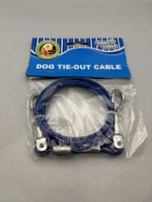 Dog Tie-Out Cable Blue w/ Swivels  Sealed