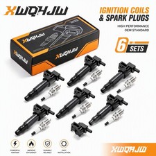 6PCS Ignition Coil and spark plug For 06-15 Hyundai Kia 3.3L 3.5L 3.8L UF546