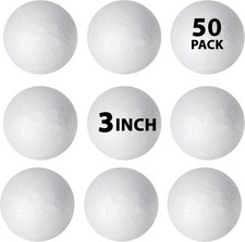 50 Pack 3'' inch Foam Balls - Large Foam Balls - Big Foam Craft Balls - Huge
