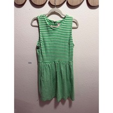 J.Crew Green & White Striped dress Size M