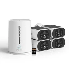 ARCCTV Wireless WIFI Solar Security Camera System Outdoor Audio Battery Powered