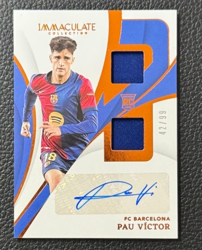Pau Victor 2024-25 Panini Immaculate Collection Dual Swatch Auto 42/99 RC #DS-PV