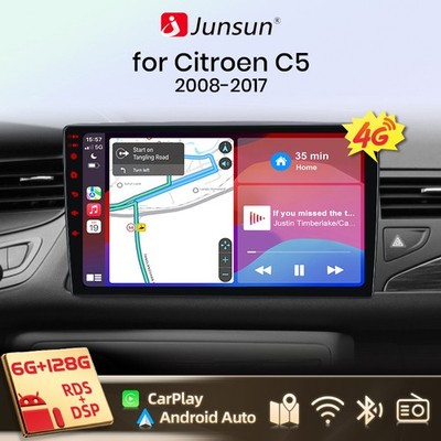 Autoradio Für Citroen C5 2008-2017 8Kern 6+128G Android 14 Carplay GPS Navi WIFI