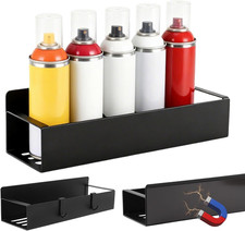2 Pcs Magnetic Spray Can Holder - Wall Mounted Aerosol Organizer   Space-Saving