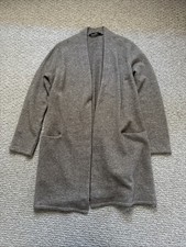 Jenni Kayne Sweater Womens XS/S/M Lt Brown Merino Yak Open Front Long Cardigan