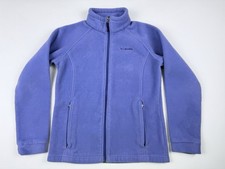 Columbia Fleece Full Zip Jacket Light Purple Youth Size L 14/16 