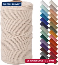 NOANTA Natural Macrame Cord 2mm x 220yards, Colored Macrame Rope, 3 Strand Twist