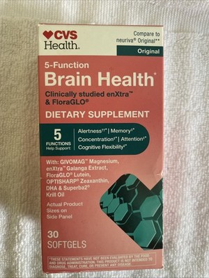 CVS 5-Function Brain Health Original 30 Softgels Exp 12/2026