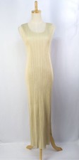Authentic PLEATS PLEASE Beige Sleeveless Dress ISSEY MIYAKE 174 7846a