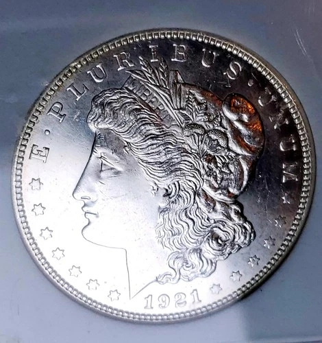 1921-D Morgan Silver Dollar PC!!MS65 Blast White
