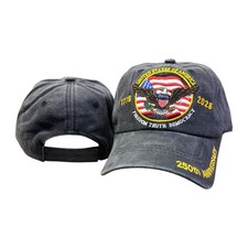 USA 250th Anniversary Hat Black Eagle Embroidered Patriotic Cap 1776-2026