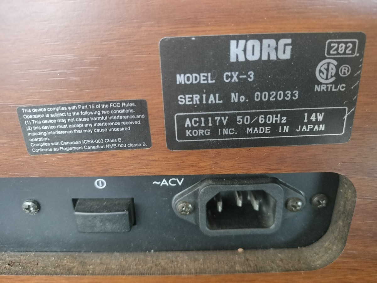 Korg CX-3 digital organ reissue after 2001 with REMS technology