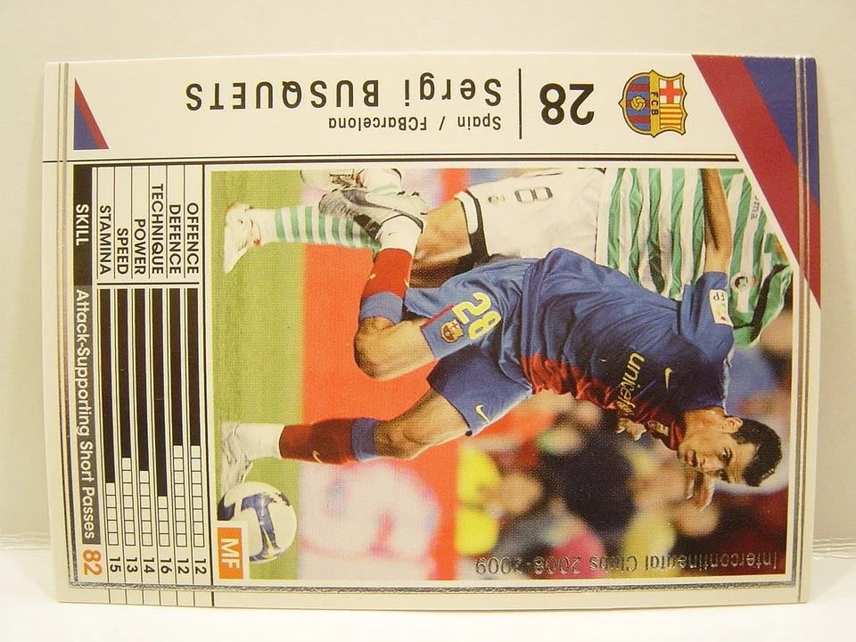 Panini WCCF 2008-09 Sergio Busquets Burgos 1988 Spain　No28 FC Barcelona Rookie 3 - Image 4 of 4