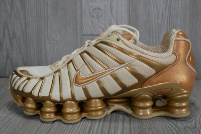 New Nike Shox TL Coconut Milk Metallic Gold Shoes IM7189-113 Women s 6-9