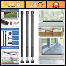Adjustable Sliding Door Security Bar - 3 Pack, Heavy Duty Window Lock Bars, 18"-