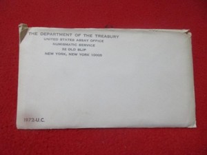 1972 P&D United States Mint Set.  11 Coin Set  In Envelope of Issue.    #MF-3885
