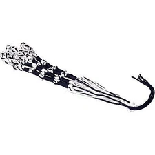 Tangled loops Tzitzits (Set of Four) White with Blue Thread - Tassels ( with