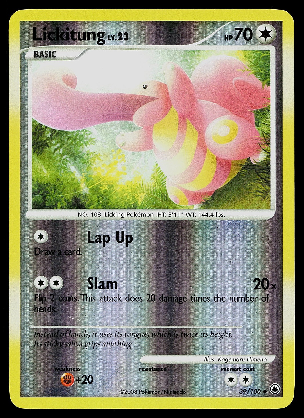 Pokemon Card - Lickitung Majestic Dawn 39/100 Reverse Holo